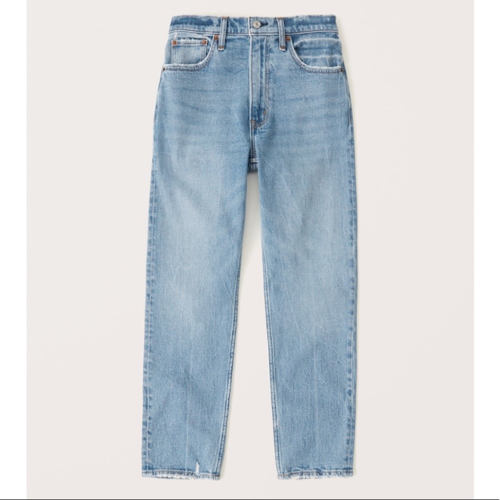 Abercrombie High Rise Mom Jean 25 Long